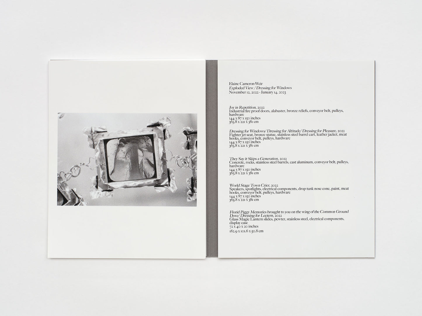 Elaine Cameron-Weir: Exploded View / Dressing for Windows