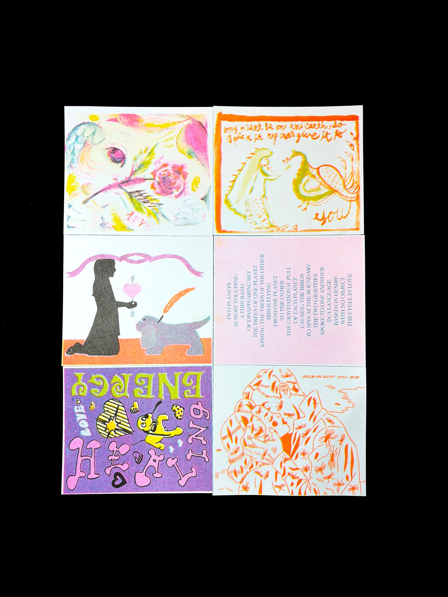 Valentine's Day cards by six artists