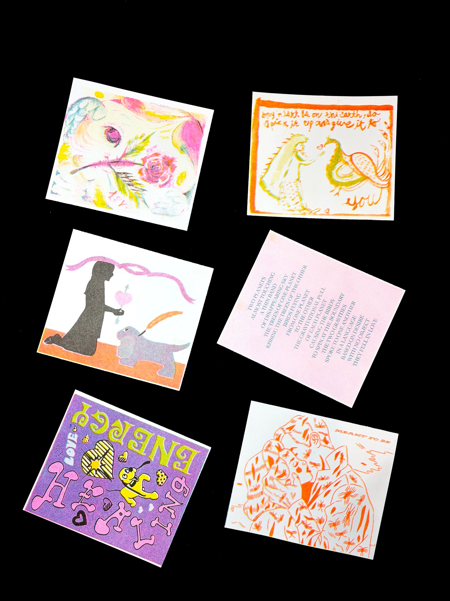 Valentine's Day cards by six artists