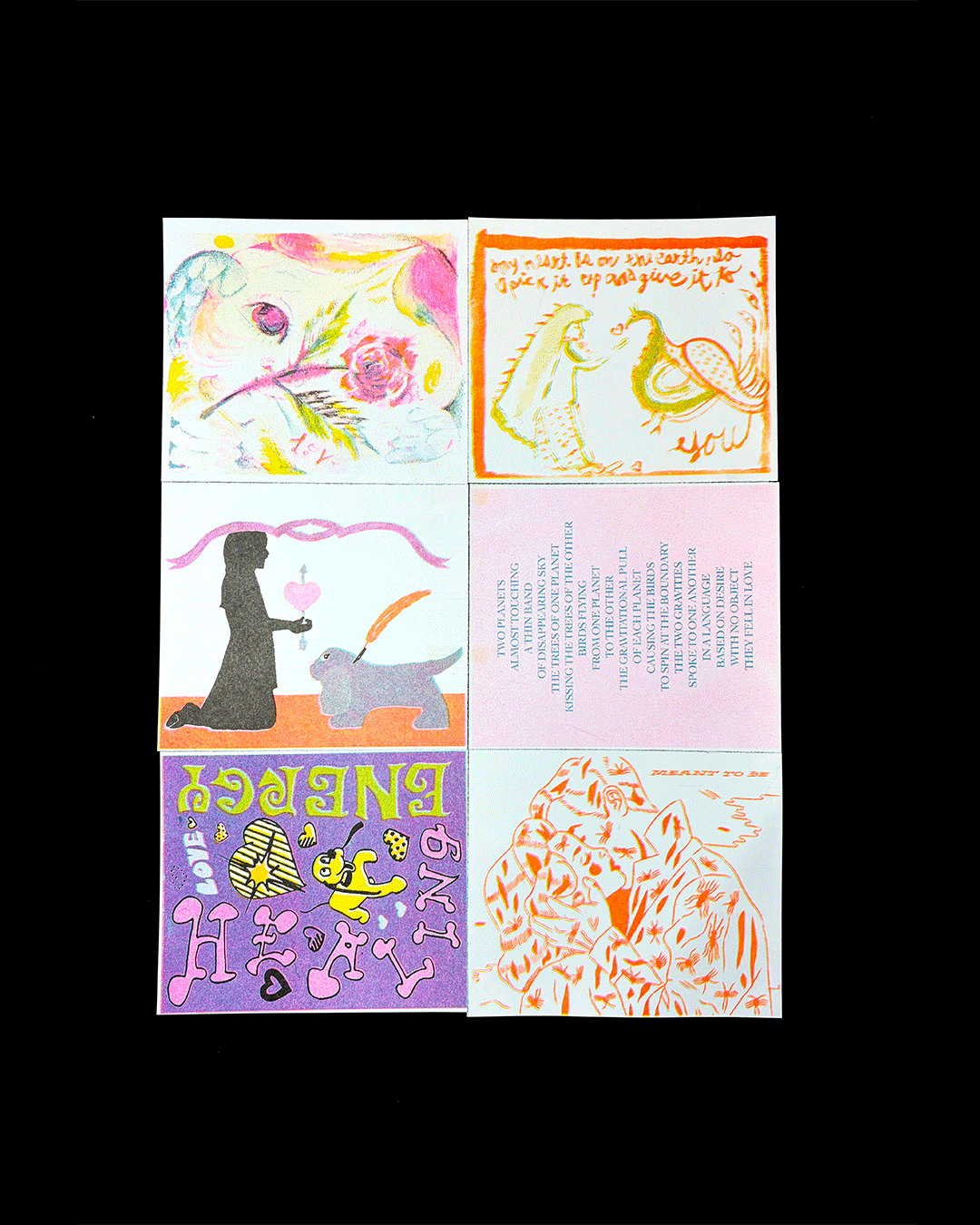 Valentine's Day cards by six artists